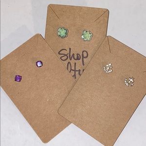 Set of 3 post earrings